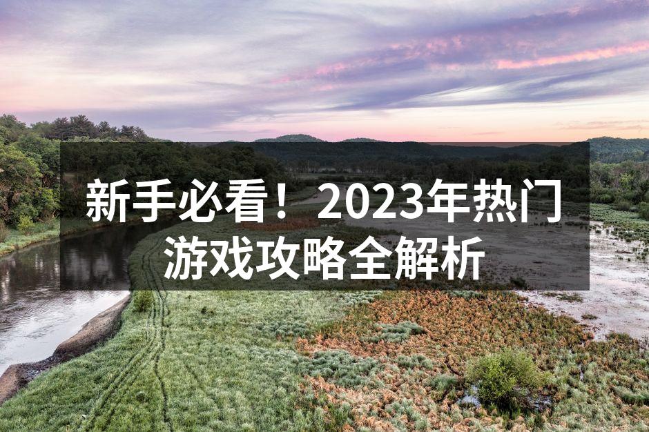 新手必看！2023年热门游戏攻略全解析